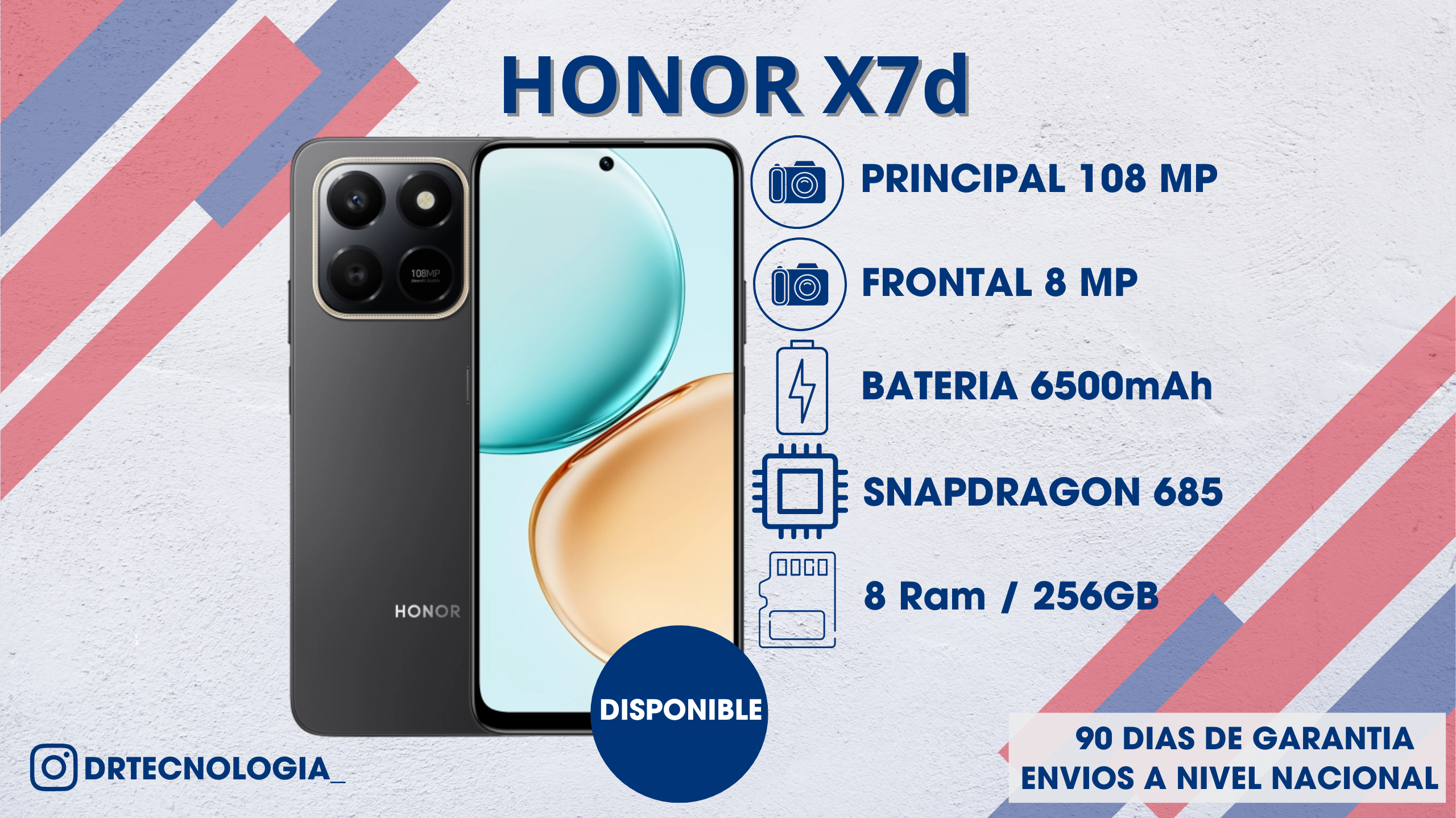 TELEFONO HONOR X7D 8/256GB 